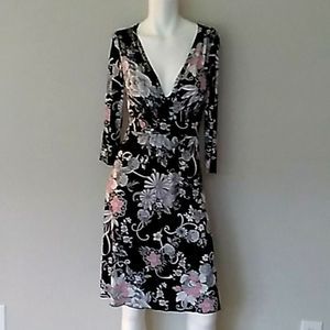Love Tease Black/Pink Floral Dress. Sz Small